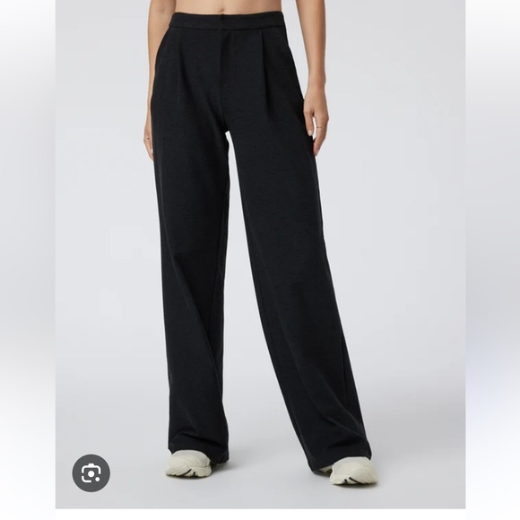 Vuori Black Wide-Leg Trousers - Picture 1 of 6
